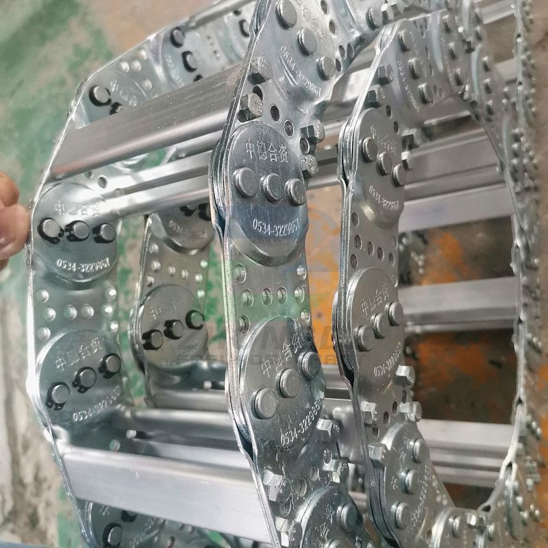 Bridge Type Steel Cable Carrier Chain, High Strength Stainless Steel Towing Chain for Automation Equipment