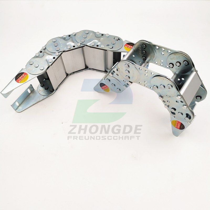 Bridge Type Steel Cable Carrier Chain, High Strength Stainless Steel Towing Chain for Automation Equipment