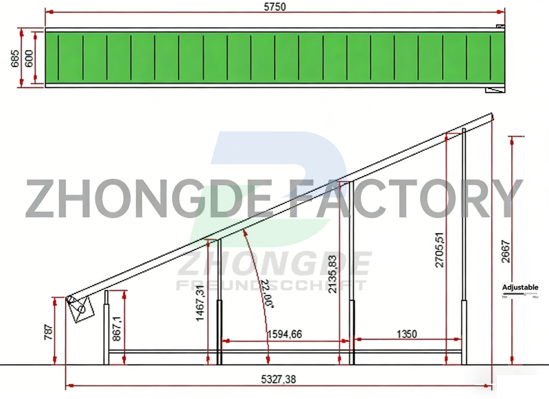  Portable Adjustable Inclined Belt Conveyor for Packaging & Warehouse