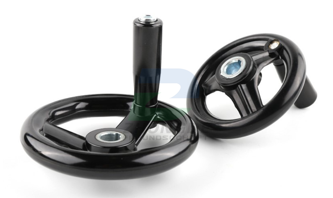 Black Bakelite Hand Wheel with Handle for Lathe Milling Machine