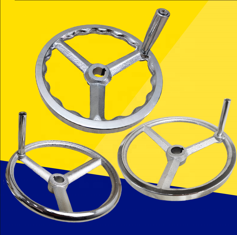 Cast Iron Handwheel with Keyway Square Bore Heavy Duty for Machinery Replacement