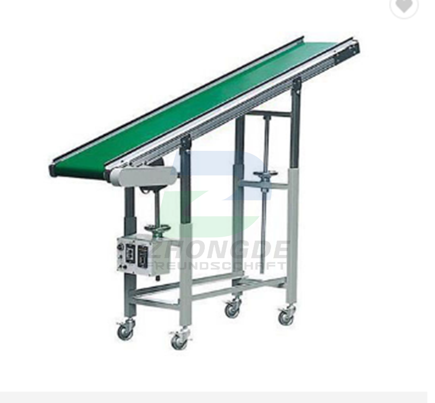 Horizontal Inclined Belt Conveyor with Adjustable Speed for Factory