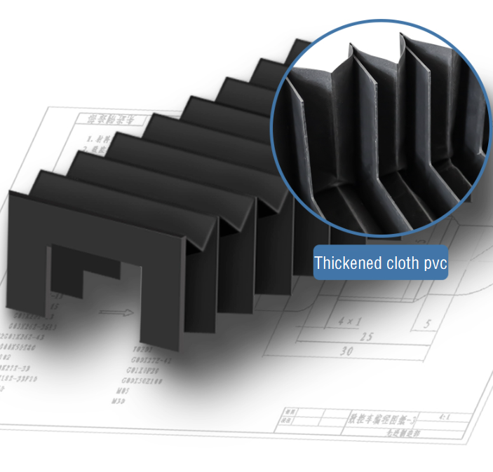 Machine Tool Telescopic Accordion Bellows Cover.