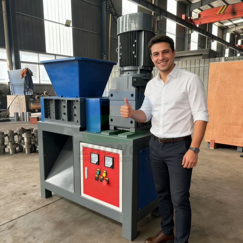 High Efficiency Double Shaft Shredder for Plastic Metal Wood Waste Recycling
