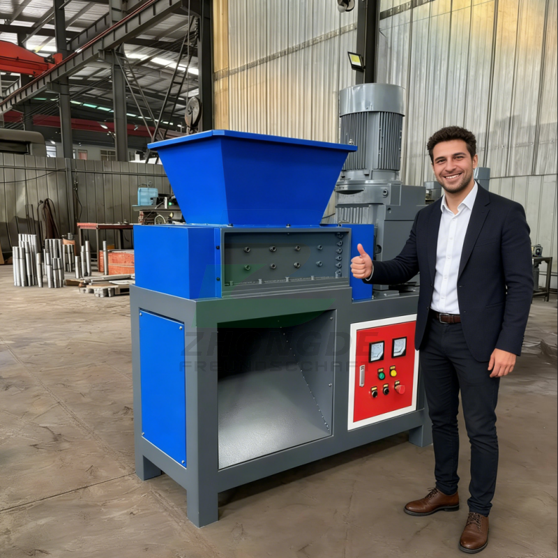 Industrial Single Shaft Shredder for Plastic Film Pipe Bottle Crushing