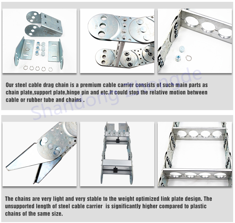 Heavy Duty Steel Drag Chain CNC Cable Carrier for Machine Tool