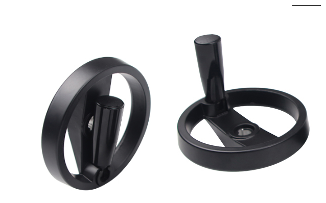 Black Solid Handwheel Industrial Machine Hand Crank Wheel