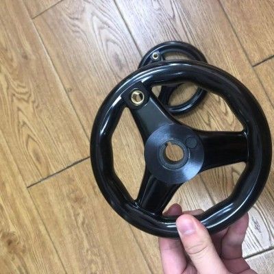 Black Solid Handwheel Industrial Machine Hand Crank Wheel