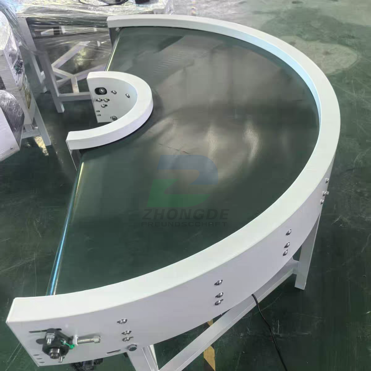 Turning PVC Belt Conveyor For Stair Material Transport