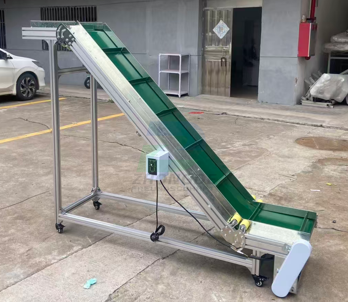 Turning PVC Belt Conveyor For Stair Material Transport
