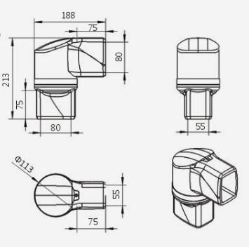 Rotate 90° right angle
