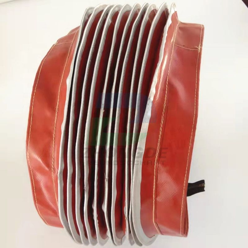 High Temp Fireproof Cloth Guideway Cover, Flame Retardant Telescopic Screw Bellows