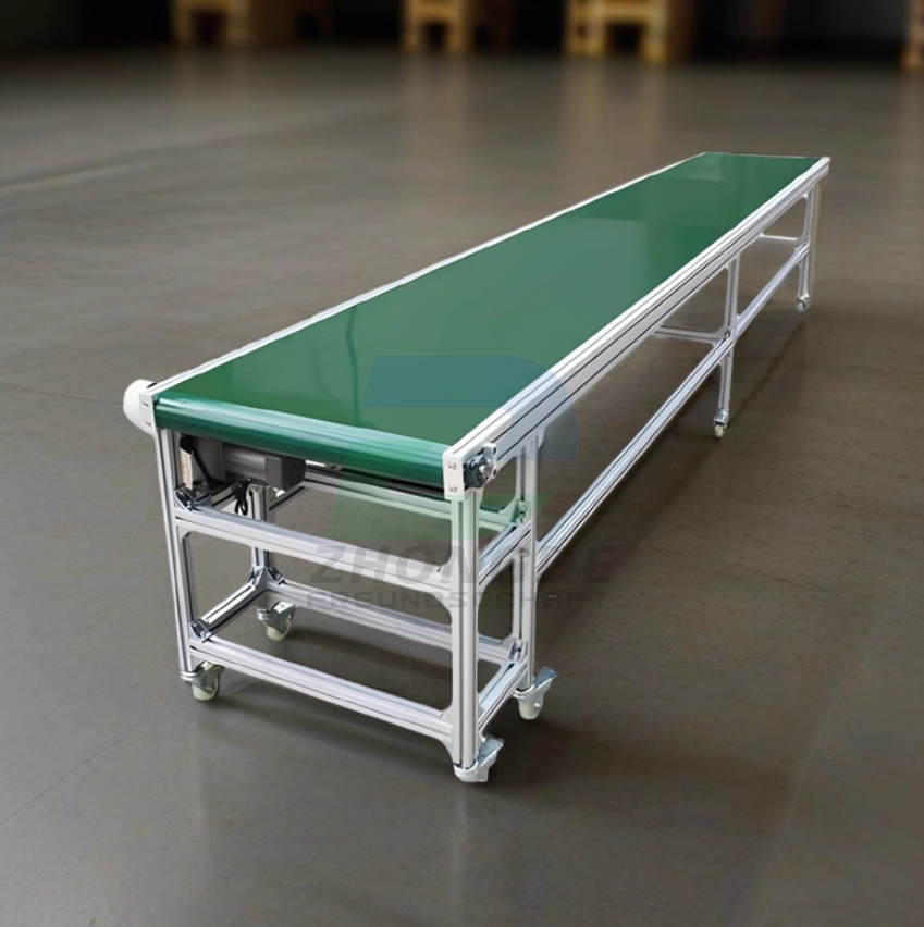 Industrial Flat PVC Belt Conveyor Adjustable Speed Transport Conveyor System