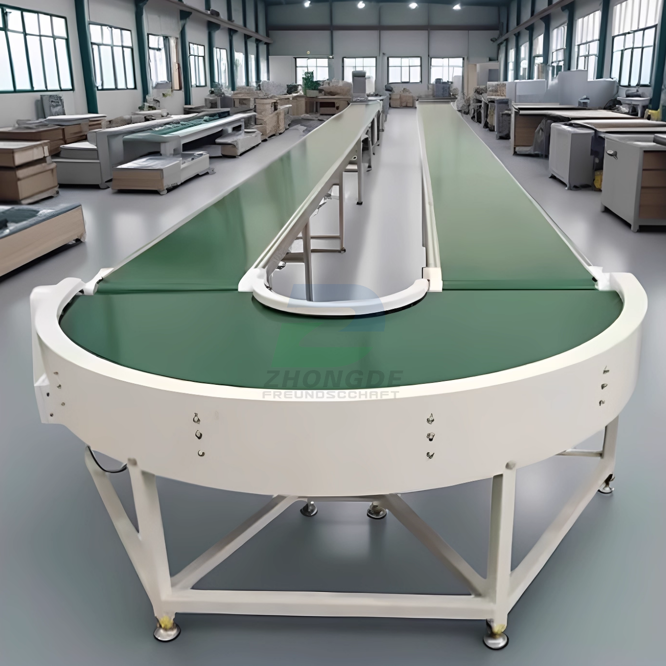 Industrial Flat PVC Belt Conveyor Adjustable Speed Transport Conveyor System